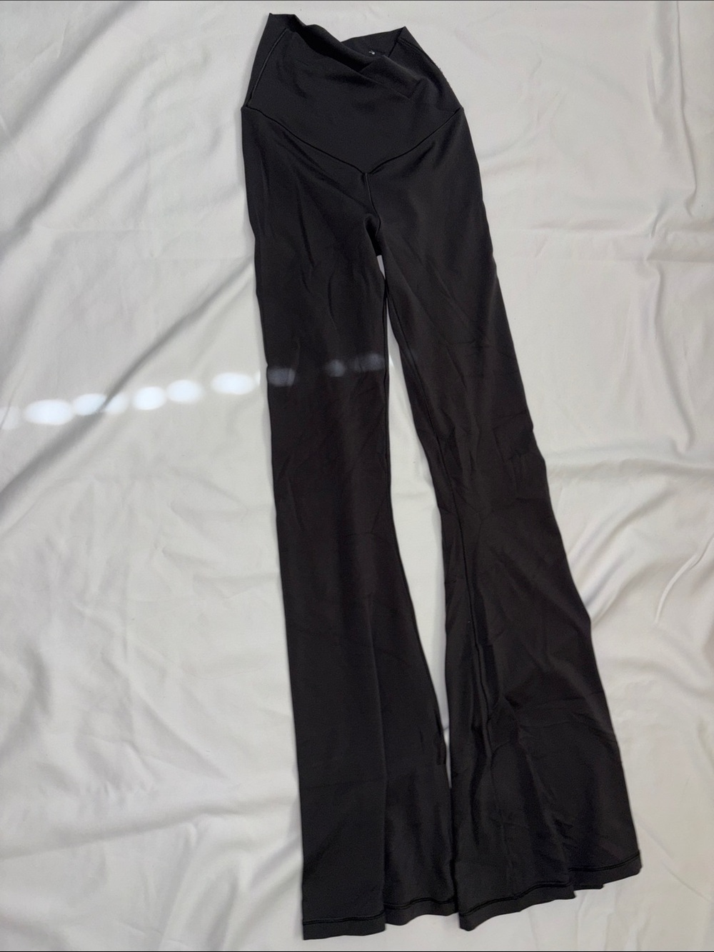 aerie Black Flared Leggings with V-Waist
